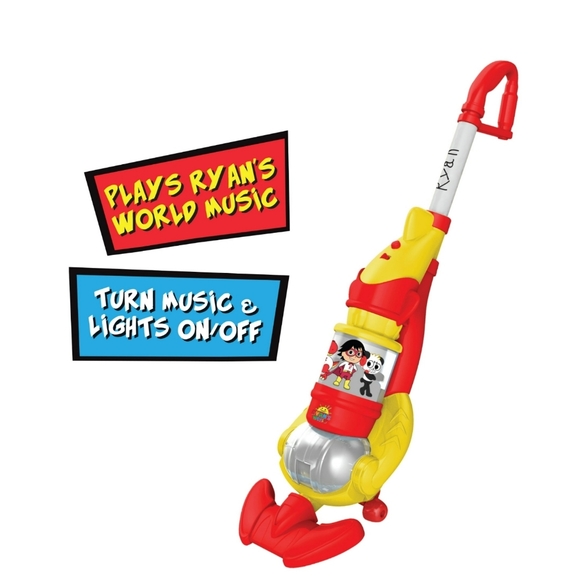 Core Innovations Ryan's World Cordless Stick Vacuum - Yellow, Red - Picture 5 of 7